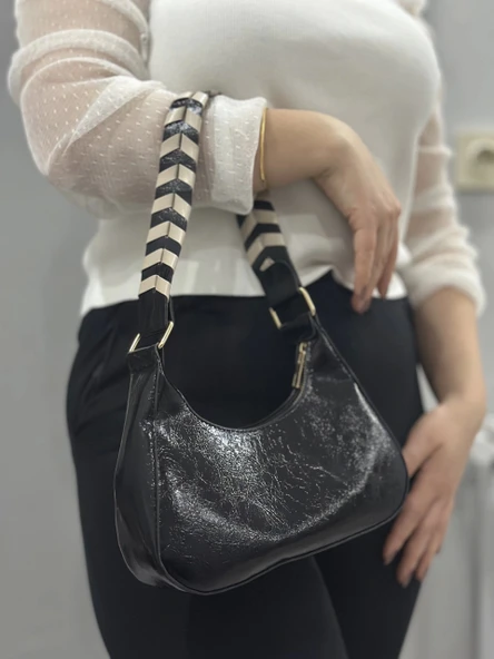 Kraş siyah cilt çanta - 3