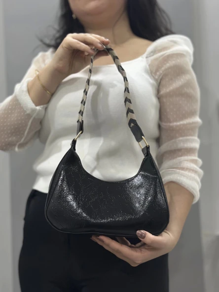 Kraş siyah cilt çanta - 6