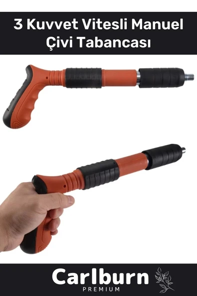 Özel 3 Kuvvet Vites Yaylı Sistemli Ses Çıkarmaz Tam İsabet Sağlayan Ayarlı Manuel Çivi Tabancası