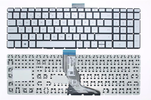 Hp 17-BS Serisi 17-BS000NT Notebook Klavyesi, Laptop Tuş Takımı (Silver, Gri TR) - 2