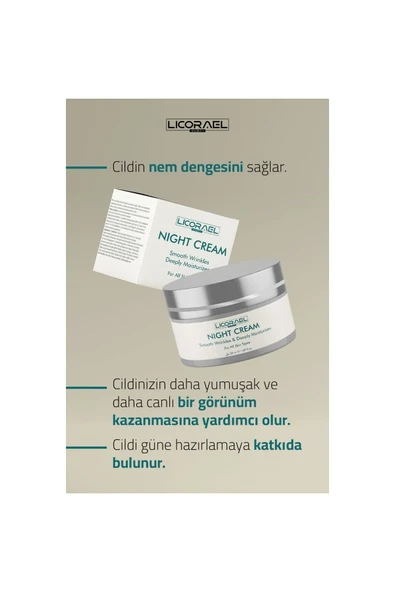 Licorael Dubai Night Cream Cilt Yenileyici Gece Bakım Kremi 50ml - 3