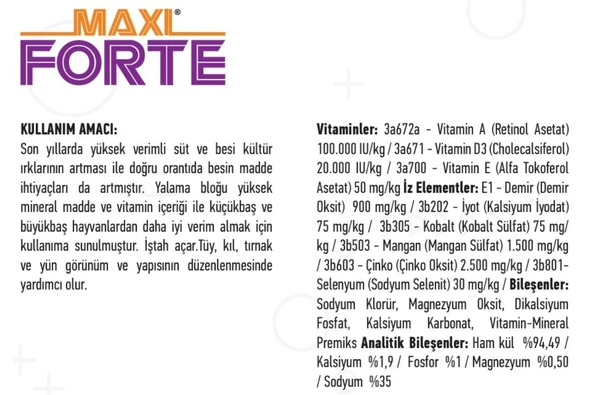 Hs Tarım Maxi Forte Block 3KG Vitamin ve Mineral Yalama Taşı - 3