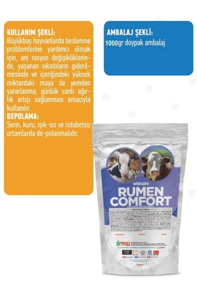 Hs Tarım Vetasupra Rumen Comfort 1 KG Canlı Ağırlık Artışı İçin Hayvan Yem Katkısı - Resim 4