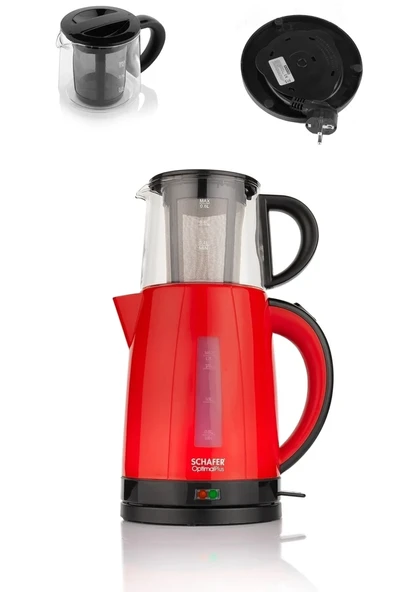 Schafer Optimal Pls Elektrikli Çay Makinesi Kırmızı - 2