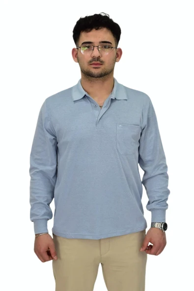 Erkek Büyük Beden Mevsimlik Polo Yaka Sweatshirt 1-6830 BGL-ST04415 ürün görseli
