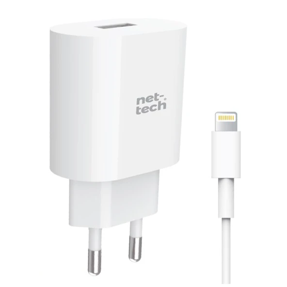 Nettech NT-HCH03 10W 2400 mAh Lightning Kablo + Şarj Aleti (Beyaz)