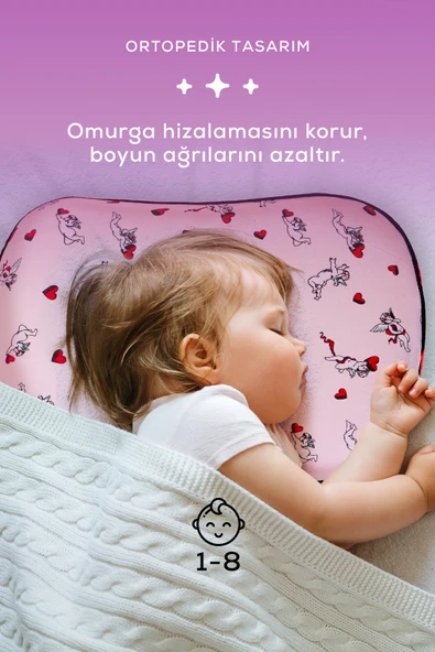 2 Adet Visco ortopedik çocuk yastığı(sensitive baby)hava kanallı(melek) 45 x 30 x 7cm - 3