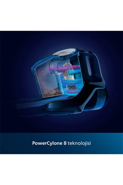Philips Speedpro Max Kablosuz Dikey Süpürge, PowerCyclone8, 360 Derece Emiş Başlığı, XC7040/01 - 2