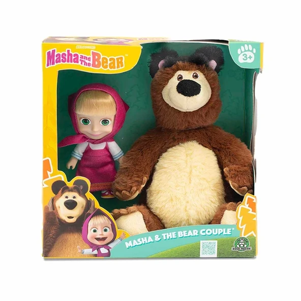 Masha & Koca Ayı 20 Cm Peluş 12 Cm Bebek Mha21000 - 4