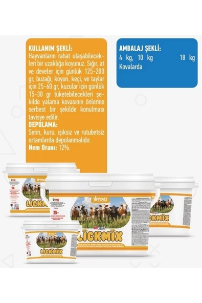 Hs Tarım Revijel Lickmix Yalama Jeli 4 KG - Resim 4