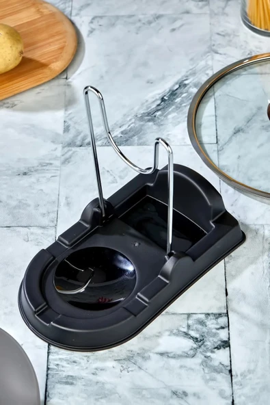 Kapak Ve Kepçe Standı Tencere Kapak Tutucu Pratik Mutfak Düzenleyici - 2