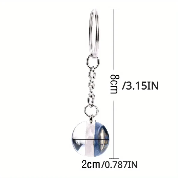 Kuzey Işıkları Anahtarlık Güzel Manzara Kolye Anahtarlık Moda Takı Hatıra Aksesuar - 2