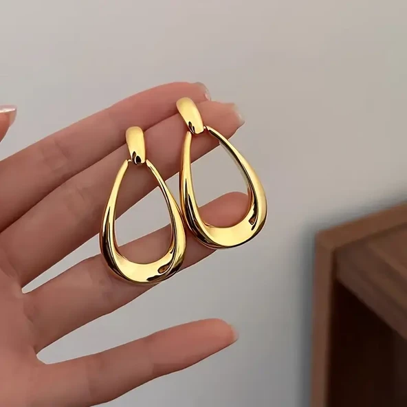 Elegant Fransız Damla Küpeler Klasik Tarz Günlük Giyim ve Özel Kadınlar için İdeal Hediye - 3