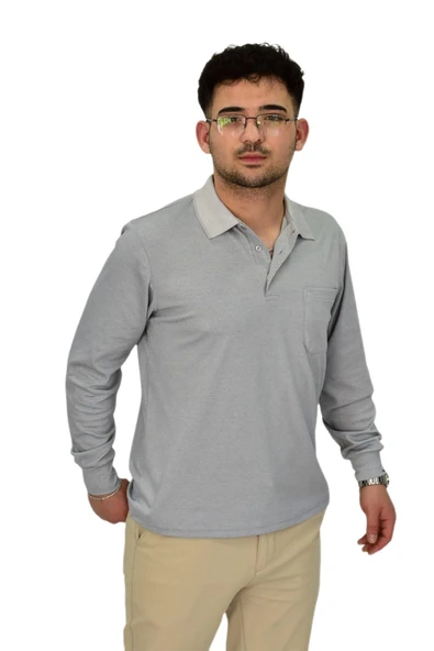 Erkek Mevsimlik Polo Yaka Sweatshirt 6830 BGL-ST04414 - Resim 11