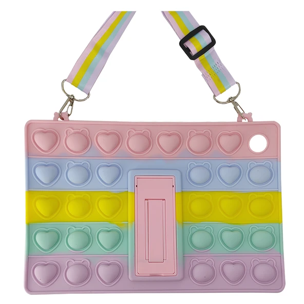 Lenovo Tab M10 Hd (2.nesil) TB-X306F Uyumlu Standlı Pop it Silikon Tablet Kılıfı ürün görseli 1