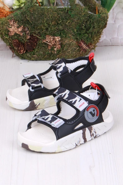 Vicco 332.F25Y.206 Siyah Tape Rahat Esnek Erkek Çocuk Sandalet - Resim 8