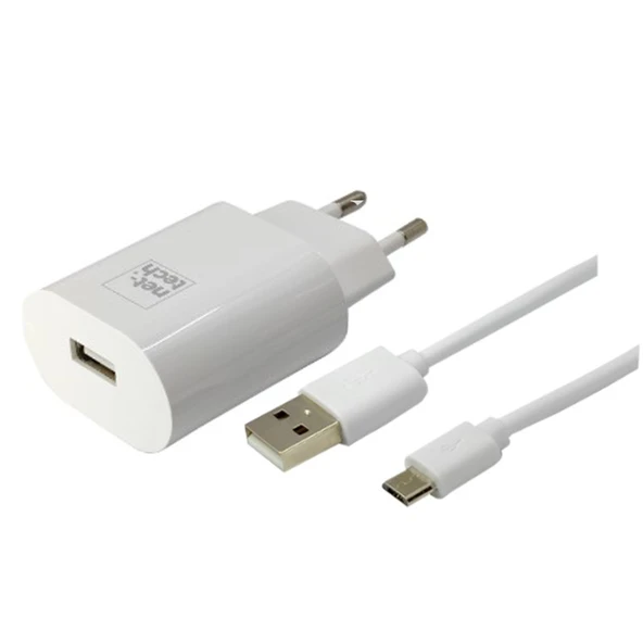 Nettech NT-HCH01 10W 2400 mAh Micro Kablo + Şarj Aleti (Beyaz)