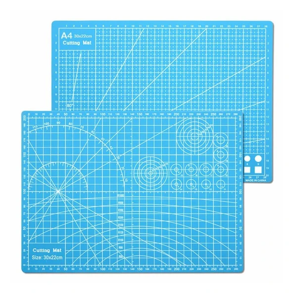 A4 Kesme Matı Patchwork - Kesme Tablası - Kesim Altlığı - 21*30cm -Mavi