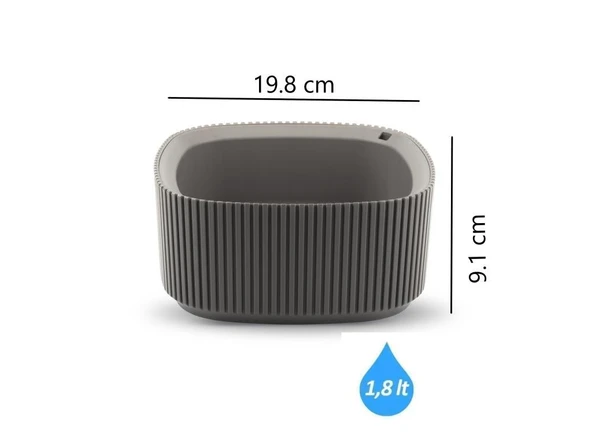 Omnipazar KRS-248 Pera Dekoratif Aranjman Kaktus Sukulent Saksı 1.8 Litre No 2 - 12