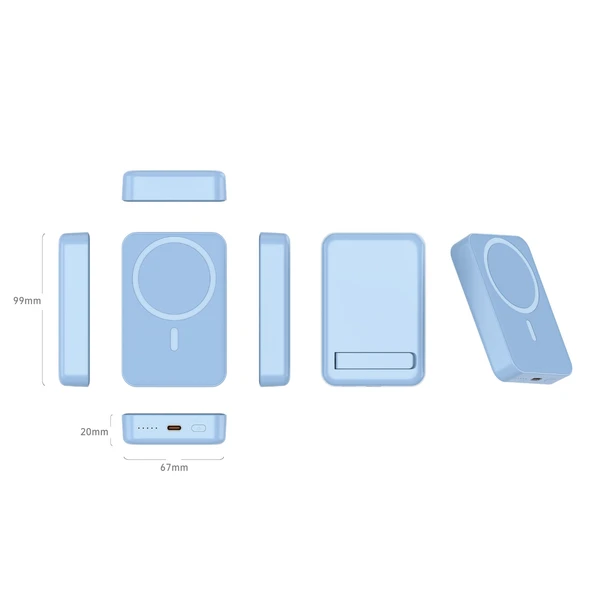 Nettech NT-PW32 15W + 20W PD 10000 MAh Magsafe Powerbank (Mavi) - 2