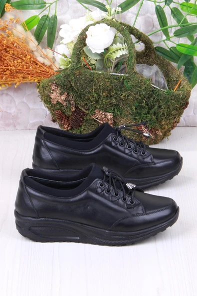 Mehmet Mete 4283 Yumuşak Hafif Rahat Hakiki Deri Kadın Ayakkabı - Resim 2