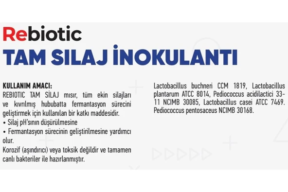 Hs Tarım Rebiotic Tam Silaj İnokulanti 5 KG Silaj Koruyucusu - Resim 9