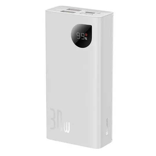 Baseus Adaman2 Digital Display 10000mAh 30W Powerbank Taşınabilir Şarj Cihazı VOOC Edition (Beyaz)