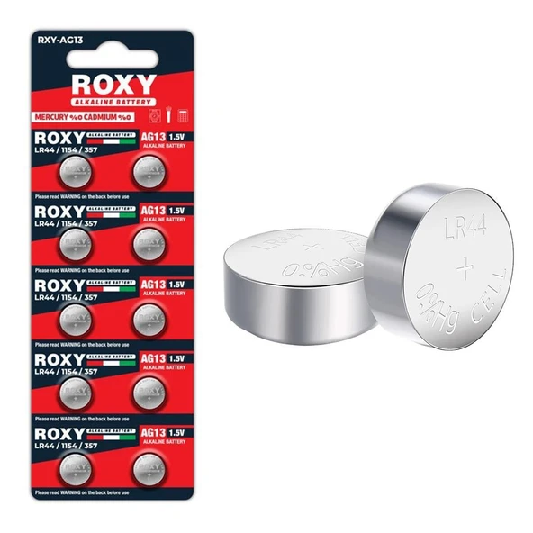 AG13 LR44/1154/357 1.5 Volt Alkaline Düğme Pil (10'LU Paket)