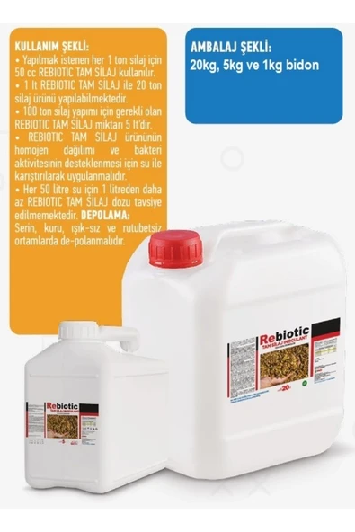 Hs Tarım Rebiotic Tam Silaj İnokulanti 5 KG Silaj Koruyucusu - Resim 10