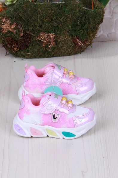 Vicco 346.B25Y.177 Pembe Gelato Hafif Rahat Işıklı Kız Çocuk Ayakkabı - Resim 2