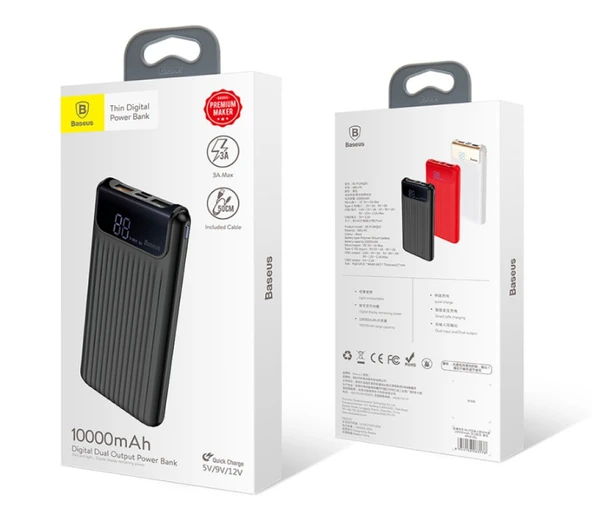 Baseus Thin QC3.0A 10000 Mah Hızlı Şarj Power Bank (Beyaz) - 5
