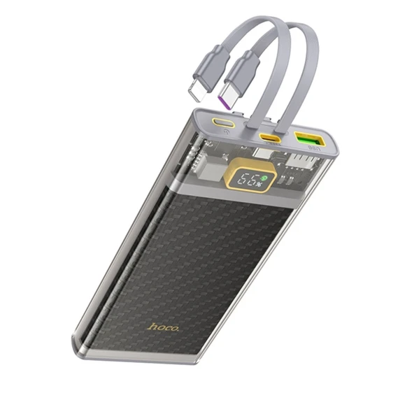 Hoco J104 Discovery Edition 22.5W 10000mAh Kablolu Powerbank (Gri) - 2