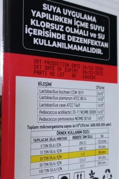 Hs Tarım Rebiotic Tam Silaj İnokulanti 5 KG Silaj Koruyucusu - Resim 5