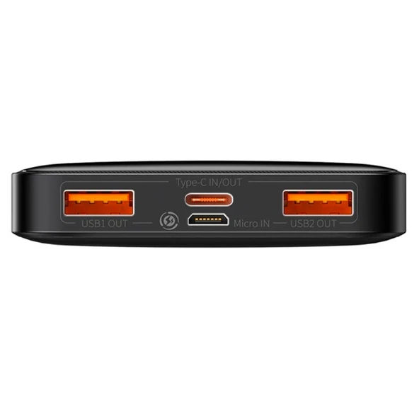 Baseus Bipow 20W Hızlı Şarj 10000 mAh LED Göstergeli Powerbank (Siyah) - 4