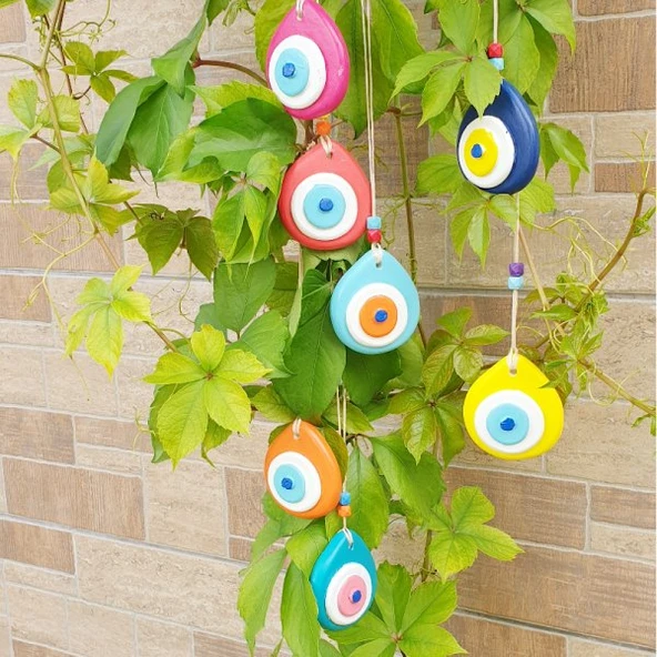 7'li Gökkuşağı Nazarlık Set Balkon & Bahçe & Duvar Süsü - 3