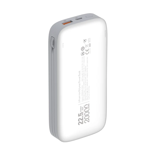 Nettech NT-PW31 SCP 22.5W 20000 MAh Taşınabilir Powerbank (Beyaz) - 3