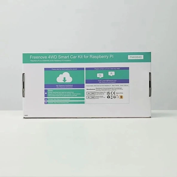 Raspberry Pi 4 B 3 B+ B A+ için Freenove 4WD Akıllı Araç Kiti Mecanum Wheels