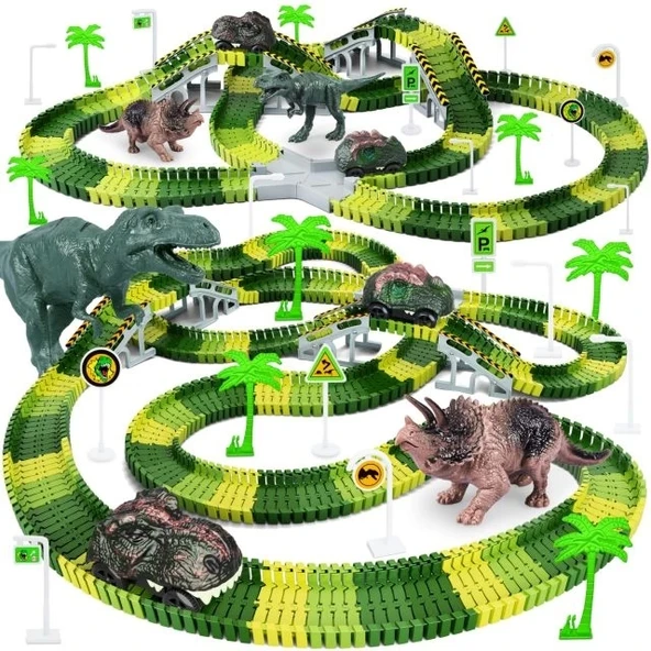 TOYK Esnek Paletli Dinozor Oyun Seti CF1616 Green