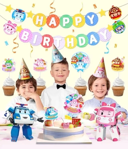 Robocar Poli Doğum Günü Partisi Malzemeleri - 7