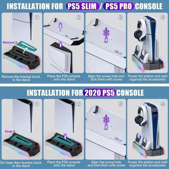 PS5 Standı ve Soğutma İstasyonu - 9