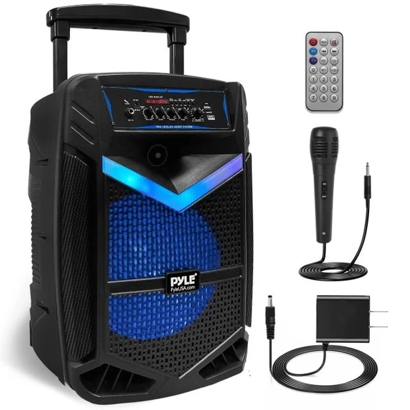 Pyle Taşınabilir Bluetooth PA Hoparlör Sistemi - 600W 30Cm