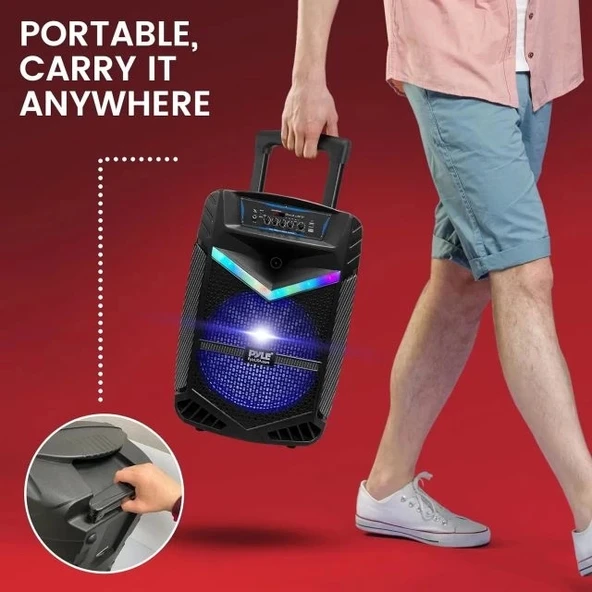 Pyle Taşınabilir Bluetooth PA Hoparlör Sistemi - 600W - 6