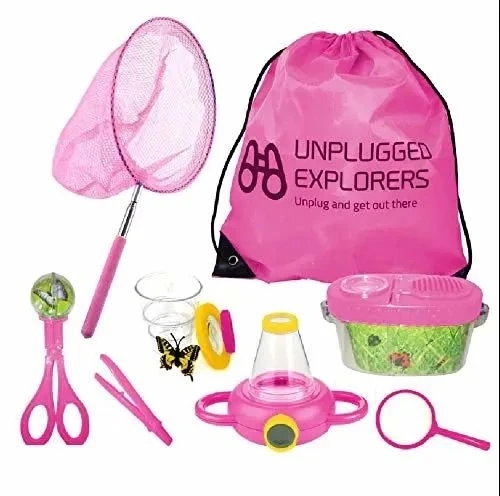 Unplugged Explorers 10 Parça Böcek Yakalama Kiti Pink