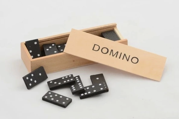 Ahşap Kutulu Domino Oyunu Alk4019