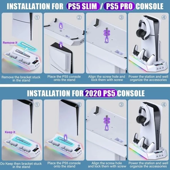 PS5 Standı ve Soğutma İstasyonu - 9