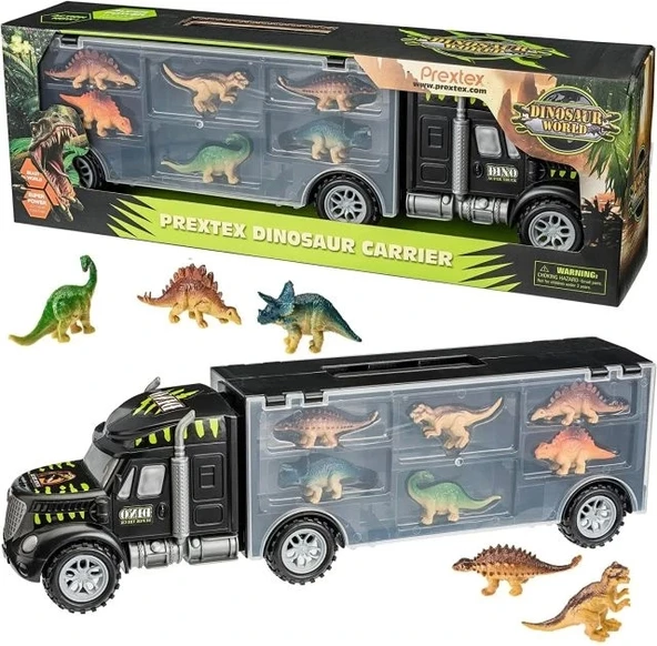 PREXTEX Dinozor Kamyon Taşıyıcı Oyun Seti