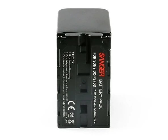 Sanger NP-F970M Işık Bataryası Şarj Girişli 7500mAh - 4