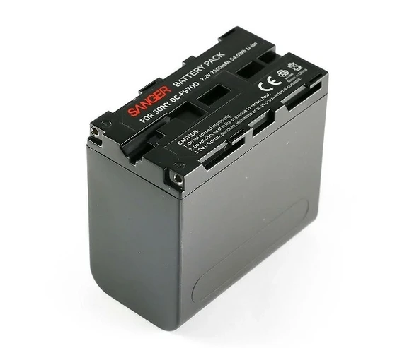Sanger NP-F970M Işık Bataryası Şarj Girişli 7500mAh - Resim 5