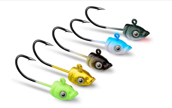 Hokkaido 5 Adet,5 farklı renk,her renkten 1'er adet, 7 gram jig head,zoka