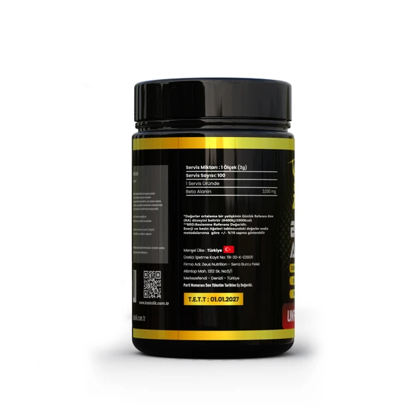 Zeus Nutrition Beta Alanine 300 Gr-Aromasız - 4